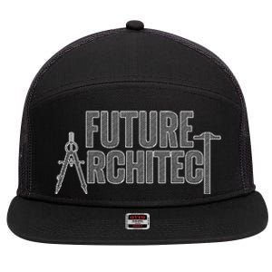 Best Future Architect Art Architecture Lover 7 Panel Mesh Trucker Snapback Hat