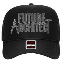 Best Future Architect Art Architecture Lover High Crown Mesh Back Trucker Hat