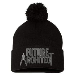 Best Future Architect Art Architecture Lover Pom Pom 12in Knit Beanie