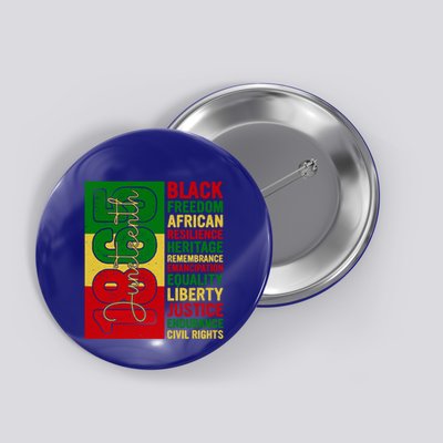 Black Freedom African Resilience Remembrance Junenth 1865 Gift Button