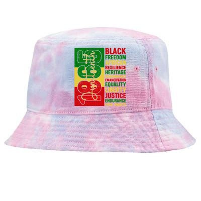 Black Freedom African Resilience Remembrance Junenth 1865 Gift Tie-Dyed Bucket Hat