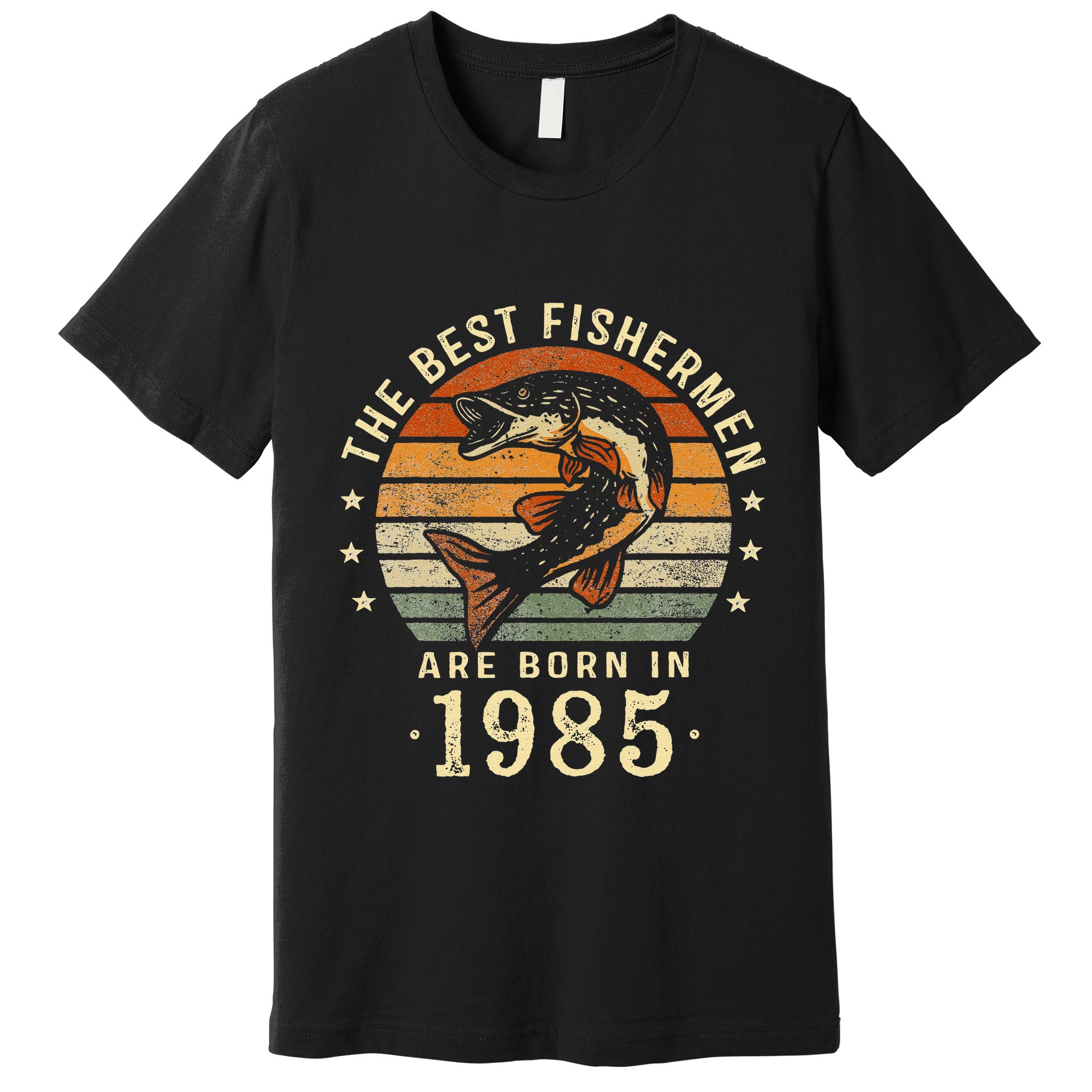 Best Fishermen Are Born In 1985 38th Birthday Fishing Gifts Premium T-Shirt