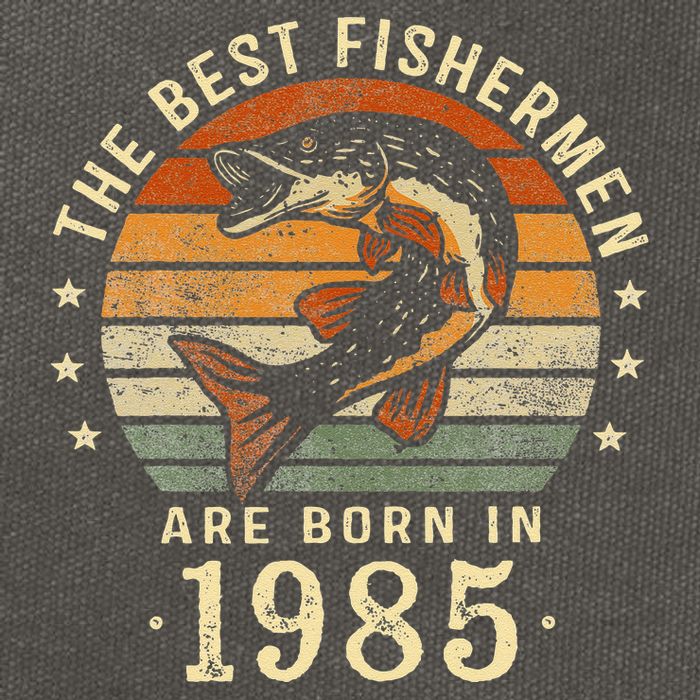 Best Fishermen Are Born In 1985 38th Birthday Fishing Gifts Cotton Canvas Backpack
