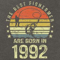 Best Fishermen Are Born In 1992 29th Birthday Fishing Gift Cotton Canvas Backpack