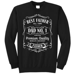 Best Father All Time No. 1 Premium Quality Print Sweatshirt