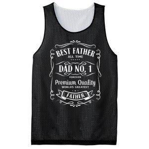 Best Father All Time No. 1 Premium Quality Print Mesh Reversible Basketball Jersey Tank