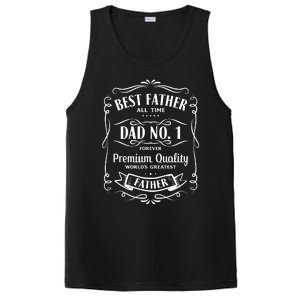 Best Father All Time No. 1 Premium Quality Print PosiCharge Competitor Tank