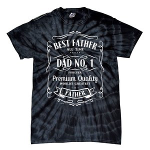 Best Father All Time No. 1 Premium Quality Print Tie-Dye T-Shirt