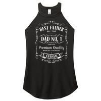 Best Father All Time No. 1 Premium Quality Print Women's Perfect Tri Rocker Tank