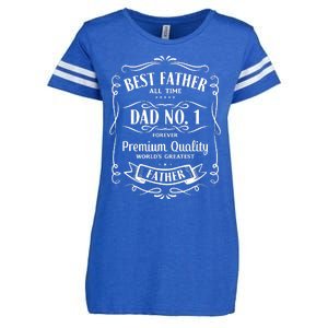 Best Father All Time No. 1 Premium Quality Print Enza Ladies Jersey Football T-Shirt