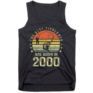 Best Fishermen Are Born In 2000 21st Birthday Fishing Gift Tank Top