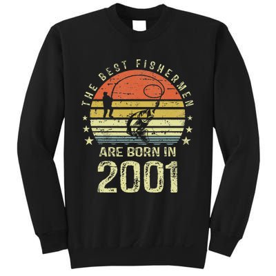 Best Fishermen Are Born In 2001 20th Birthday Fishing Gift Sweatshirt