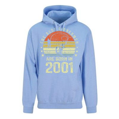 Best Fishermen Are Born In 2001 20th Birthday Fishing Gift Unisex Surf Hoodie