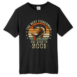 Best Fishermen Are Born In 2001 22nd Birthday Fishing Gifts Tall Fusion ChromaSoft Performance T-Shirt