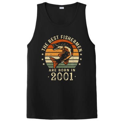 Best Fishermen Are Born In 2001 22nd Birthday Fishing Gifts PosiCharge Competitor Tank