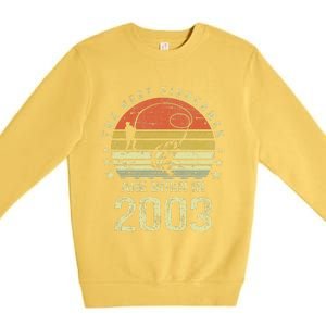 Best Fishermen Are Born In 2003 18th Birthday Fishing Gift Premium Crewneck Sweatshirt