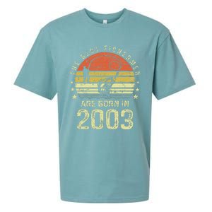 Best Fishermen Are Born In 2003 18th Birthday Fishing Gift Sueded Cloud Jersey T-Shirt