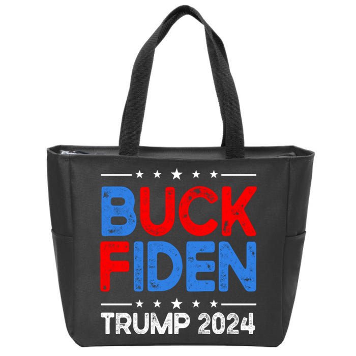 Buck Fiden Anti Biden Funny Impeach Joe Biden Trump 2024 Zip Tote Bag