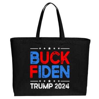 Buck Fiden Anti Biden Funny Impeach Joe Biden Trump 2024 Cotton Canvas Jumbo Tote