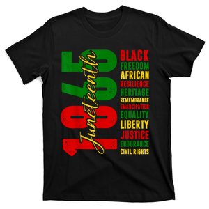 Black Freedom African Resilience Remembrance Juneteenth 1865 T-Shirt