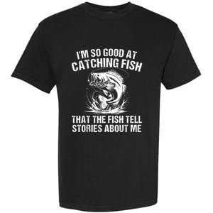 Bass Fishing Angler Funny Fisherman Catching Fish Garment-Dyed Heavyweight T-Shirt