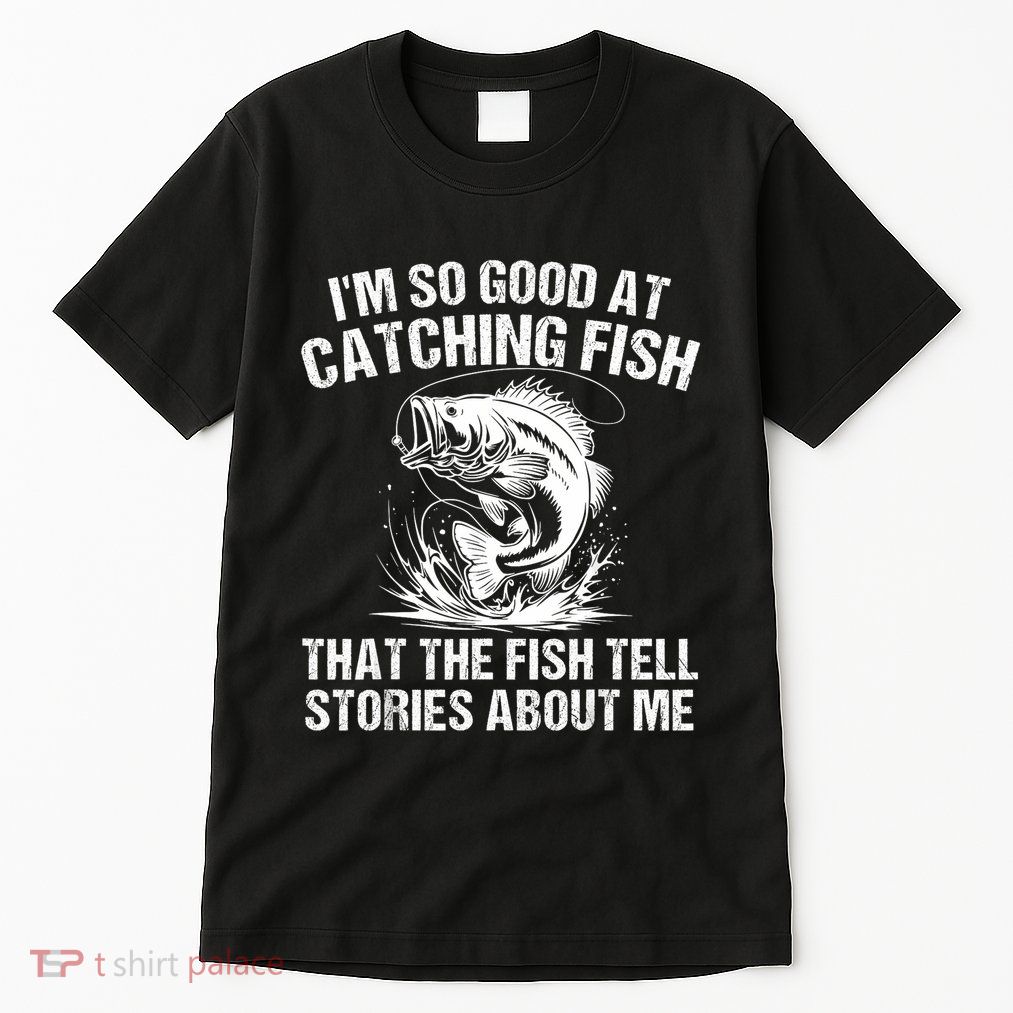 Bass Fishing Angler Funny Fisherman Catching Fish Tall T-Shirt