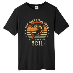 Best Fishermen Are Born In 2011 12th Birthday Fishing Gifts Tall Fusion ChromaSoft Performance T-Shirt