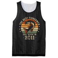 Best Fishermen Are Born In 2011 12th Birthday Fishing Gifts Mesh Reversible Basketball Jersey Tank