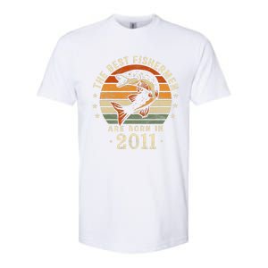 Best Fishermen Are Born In 2011 12th Birthday Fishing Gifts Softstyle CVC T-Shirt