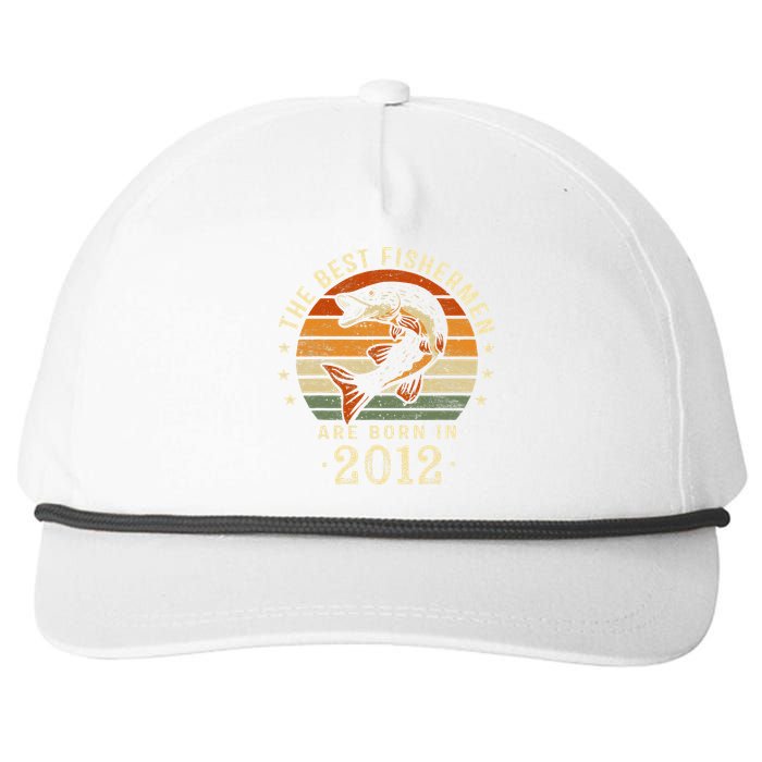 Best Fishermen Are Born In 2012 11th Birthday Fishing Gifts Snapback Five-Panel Rope Hat