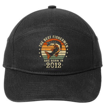 Best Fishermen Are Born In 2012 11th Birthday Fishing Gifts 7-Panel Snapback Hat