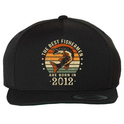 Best Fishermen Are Born In 2012 11th Birthday Fishing Gifts Wool Snapback Cap