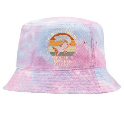 Best Fishermen Are Born In 2012 11th Birthday Fishing Gifts Tie-Dyed Bucket Hat