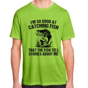 Bass Fishing Angler Funny Fisherman Catching Fish Adult ChromaSoft Performance T-Shirt