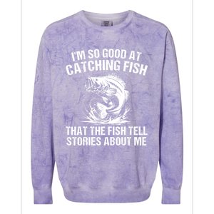 Bass Fishing Angler Funny Fisherman Catching Fish Colorblast Crewneck Sweatshirt