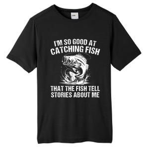 Bass Fishing Angler Funny Fisherman Catching Fish Tall Fusion ChromaSoft Performance T-Shirt