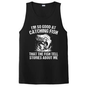 Bass Fishing Angler Funny Fisherman Catching Fish PosiCharge Competitor Tank