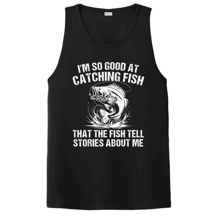 Bass Fishing Angler Funny Fisherman Catching Fish PosiCharge Competitor Tank