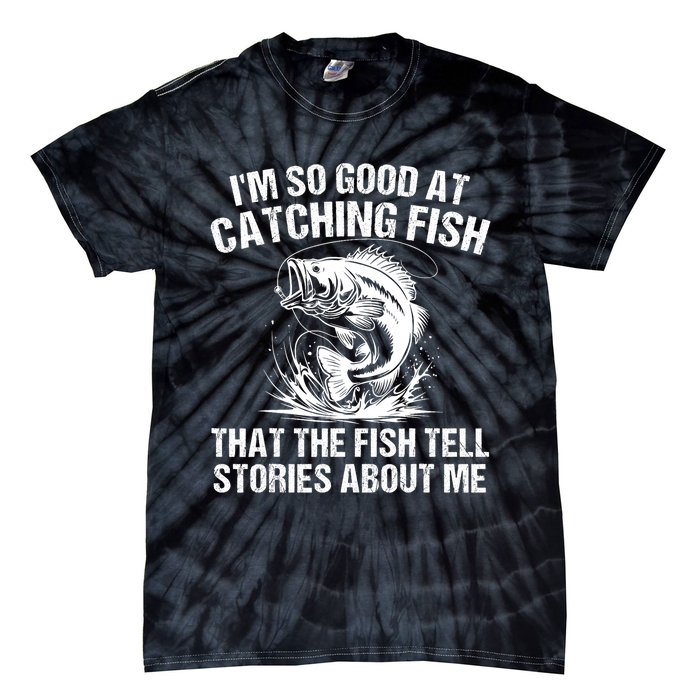 Bass Fishing Angler Funny Fisherman Catching Fish Tie-Dye T-Shirt