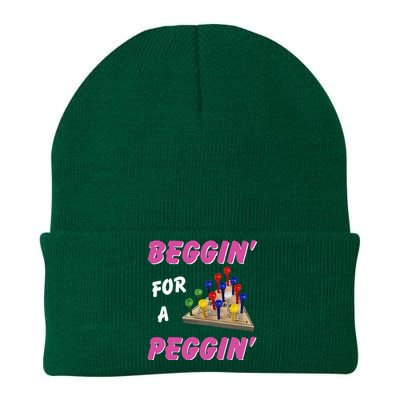 Beggin For A Peggin Knit Cap Winter Beanie