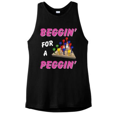 Beggin For A Peggin Ladies PosiCharge Tri-Blend Wicking Tank