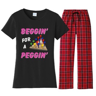 Beggin For A Peggin Women's Flannel Pajama Set