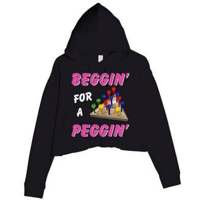 Beggin For A Peggin Crop Fleece Hoodie