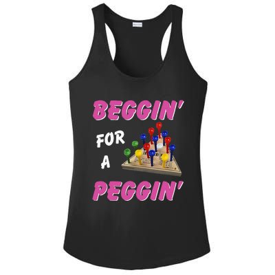 Beggin For A Peggin Ladies PosiCharge Competitor Racerback Tank