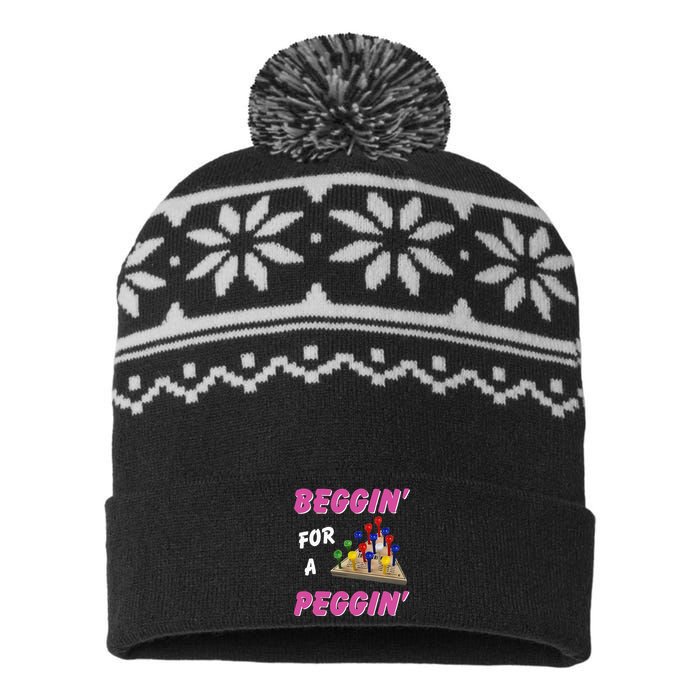 Beggin For A Peggin USA-Made Snowflake Beanie