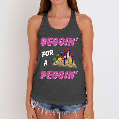 Beggin For A Peggin Women's Knotted Racerback Tank