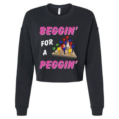 Beggin For A Peggin Cropped Pullover Crew