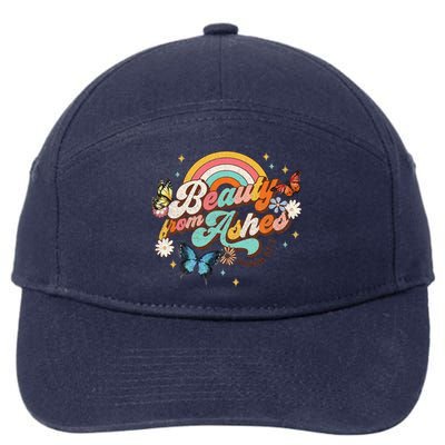 Beauty From Ashes Groovy Christian Faith Jesus God Lover 7-Panel Snapback Hat