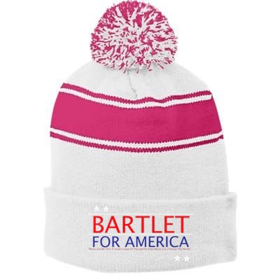 Bartlet For America Stripe Pom Pom Beanie