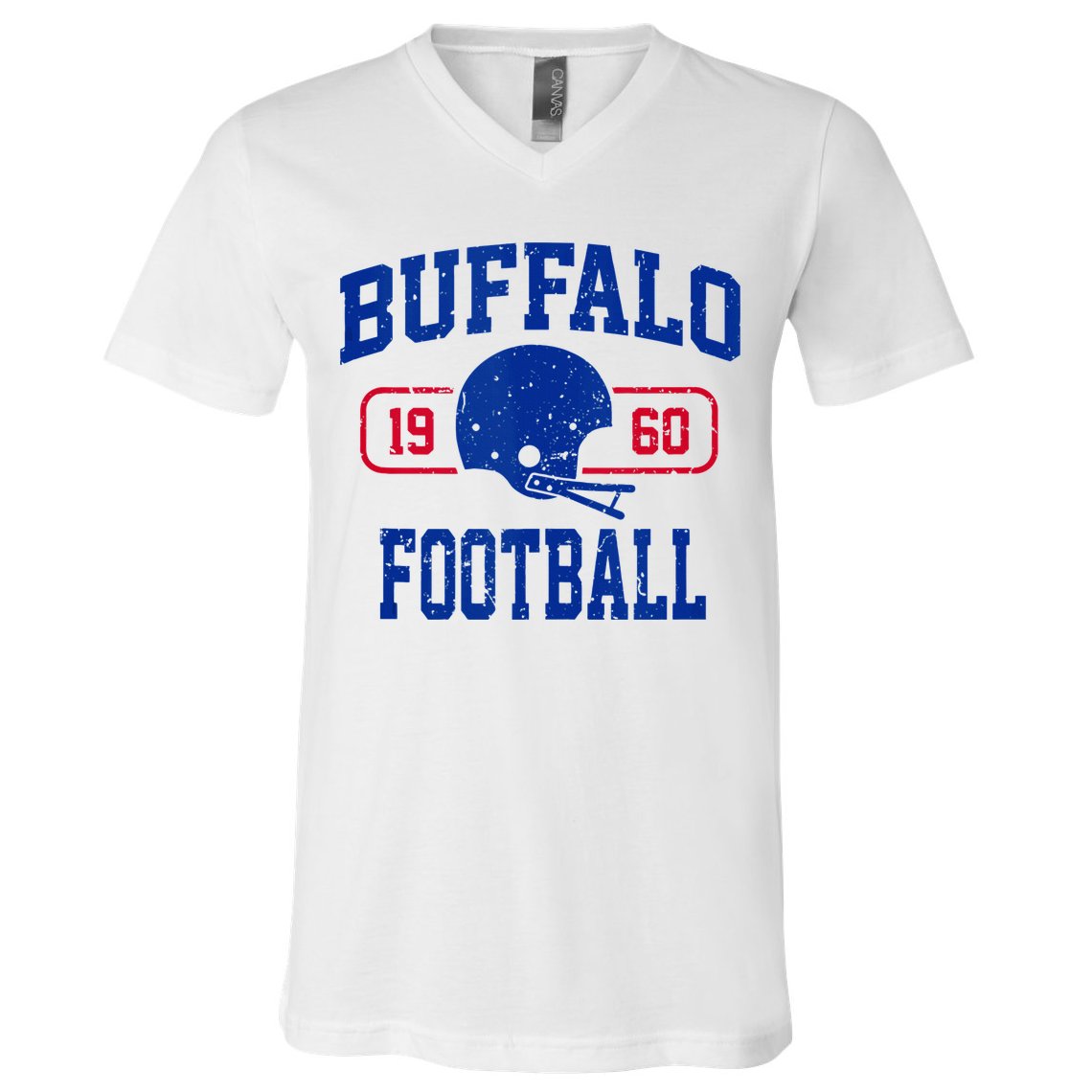 Buffalo Football Athletic Vintage Sports Team Fan V-Neck T-Shirt